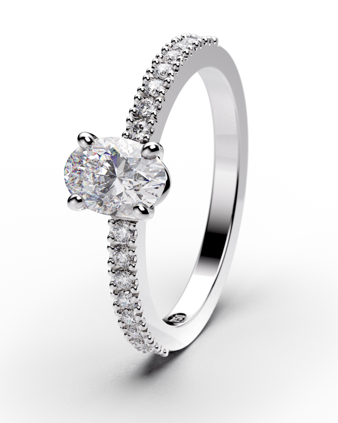 Black Label Aurora Oval sivukivillä