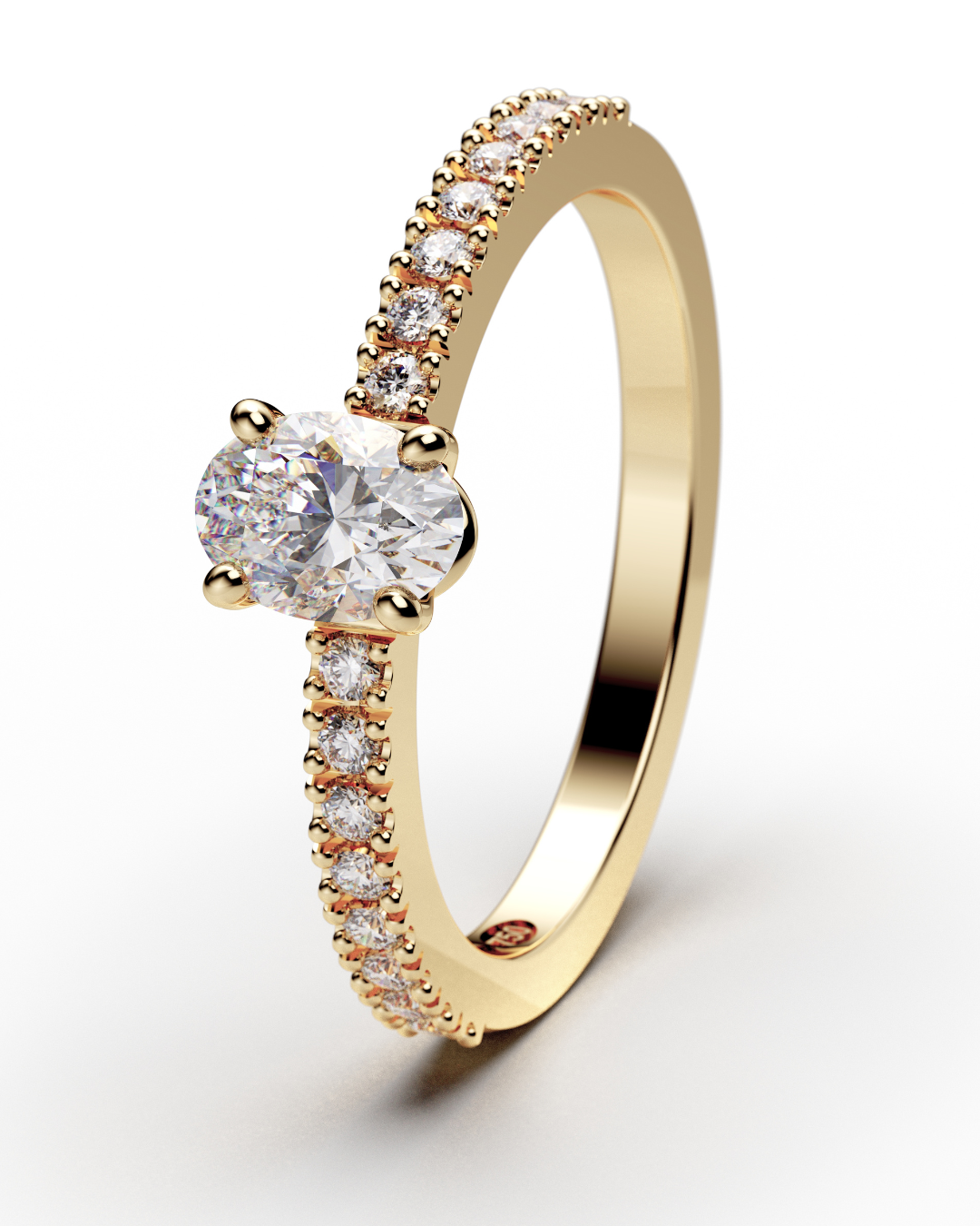 Black Label Aurora Oval sivukivillä