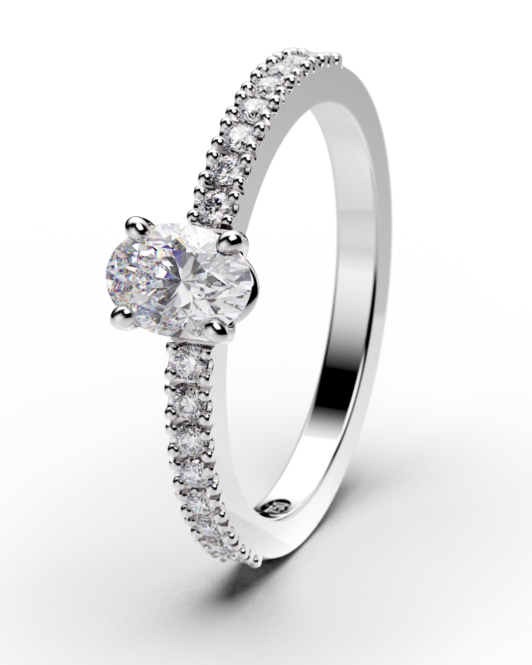 Black Label Aurora Oval sivukivillä