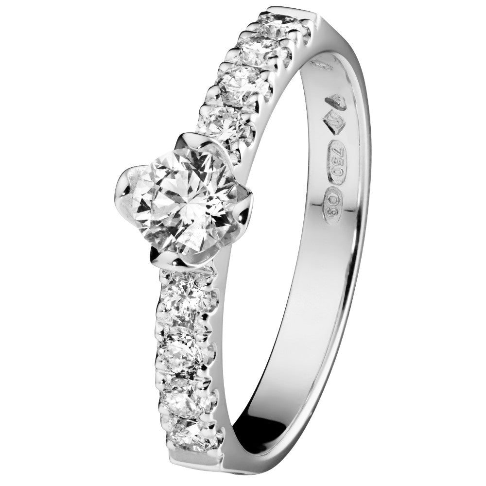 Tillander Black Label valkokultainen Venla vihkisormus