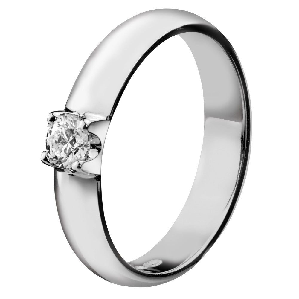 Tillander Black Label valkokultainen Olivia vihkisormus