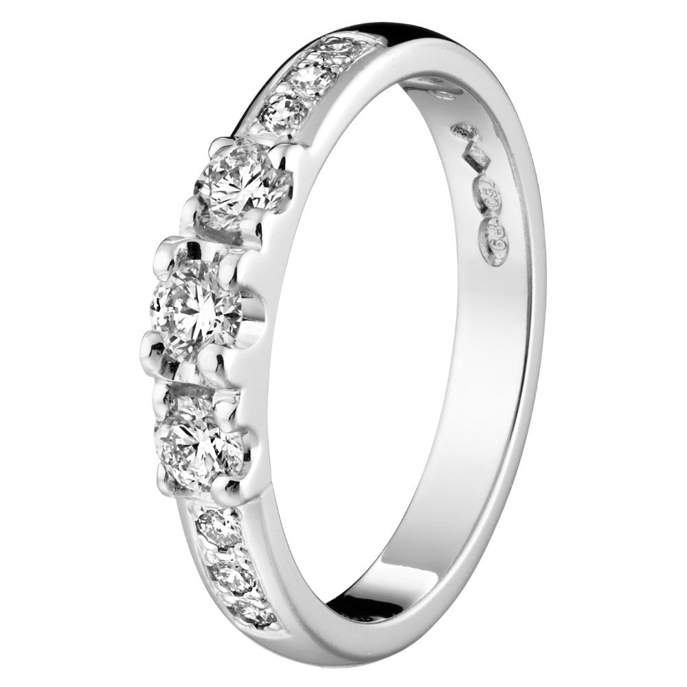 Tillander Black Label valkokultainen Olivia vihkisormus